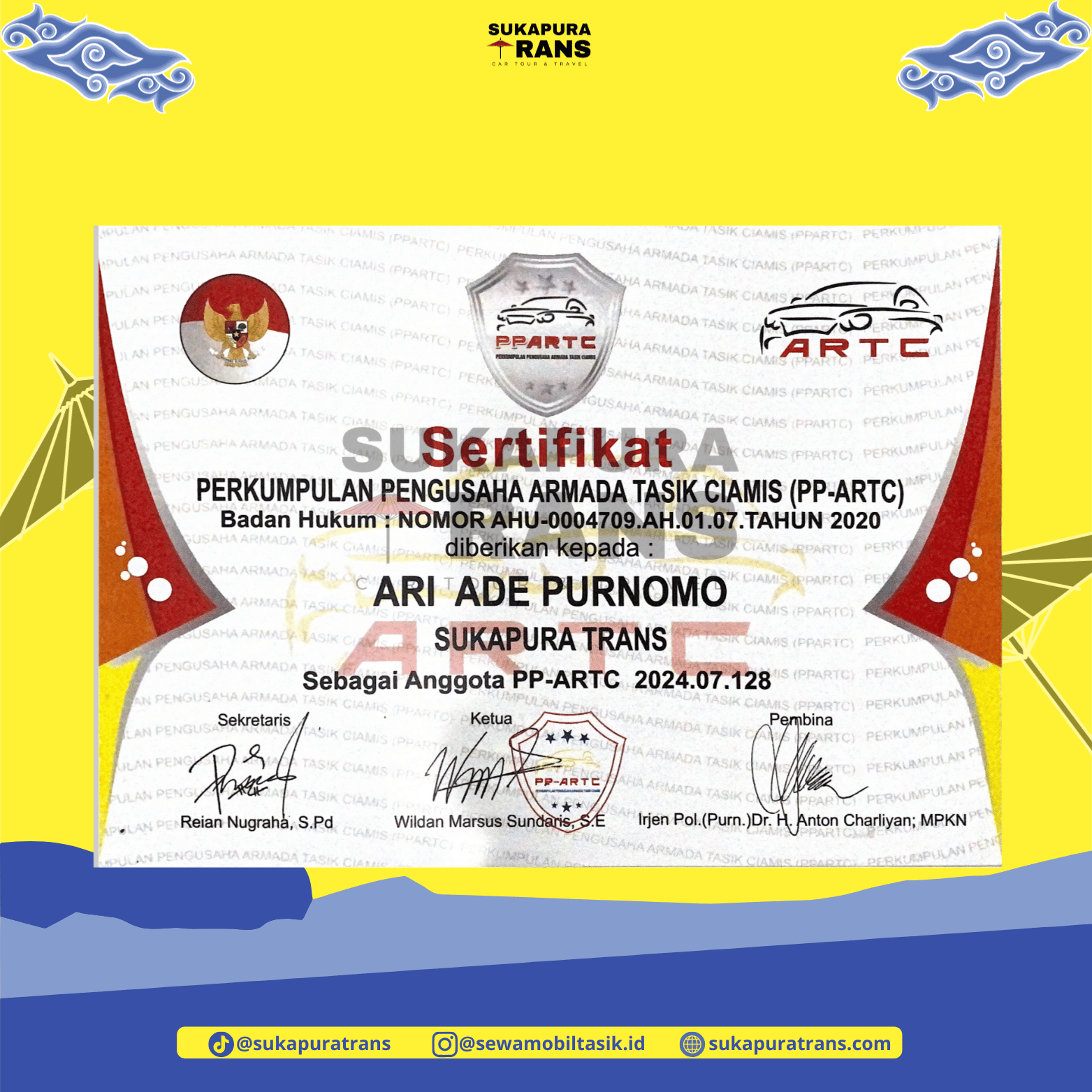 Keanggotaan ARTC Sukapura Trans